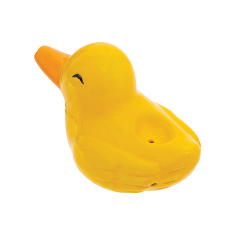 Wacky Bowlz Lil Ducky Ceramic Hand Pipe - Top View on White Background