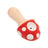 Wacky Bowlz Mushroom Ceramic Pipe in Red, Top View, featuring a whimsical design and deep bowl