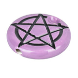Wacky Bowlz Pentagram Ceramic Hand Pipe in Lavender - Top View