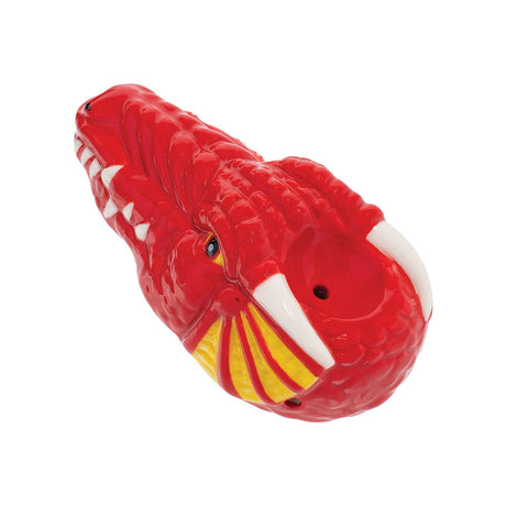 Wacky Bowlz Red Dragon Ceramic Hand Pipe - 3.5" Spoon Design for Dry Herbs