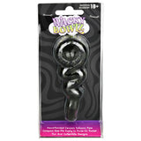 Wacky Bowlz Snake Ceramic Hand Pipe in black, portable 4.5" spoon design, displayed in packaging