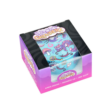 Wacky Grinderz 4pc Metal Herb Grinder in Display Box, Assorted Colors, Compact Design