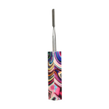 Warped Sky Dab Tool with Stainless Steel Tip and Swirl Rainbow Design, Portable 6" Length