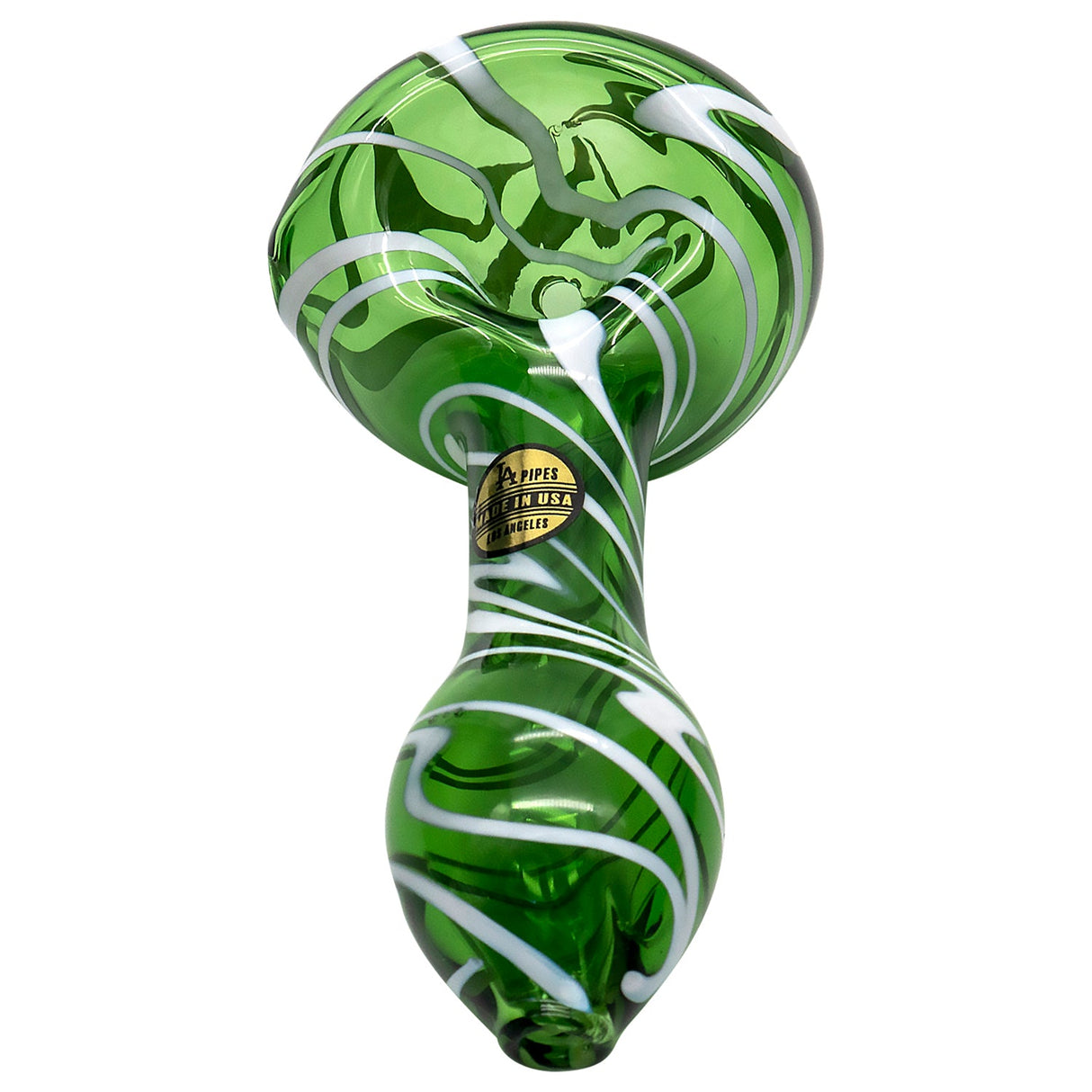 LA Pipes 'Warped Space' Color Glass Hand-Pipe, Spoon Design, Top View