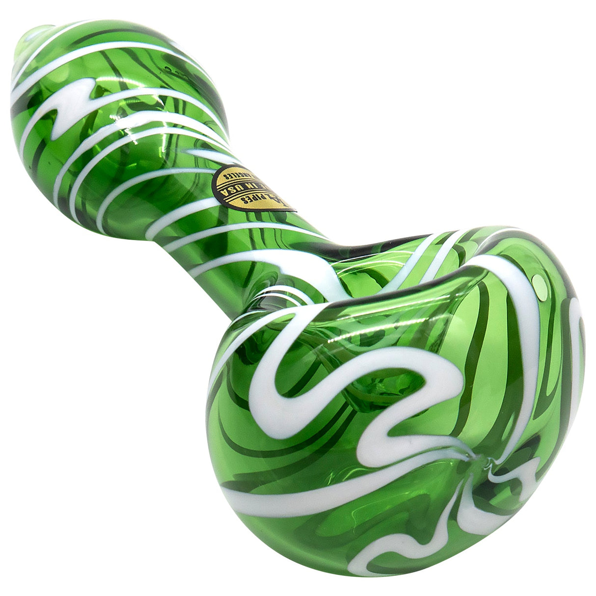 LA Pipes 'Warped Space' Color Glass Hand-Pipe, 4.5 inch, Spoon Design, USA Made