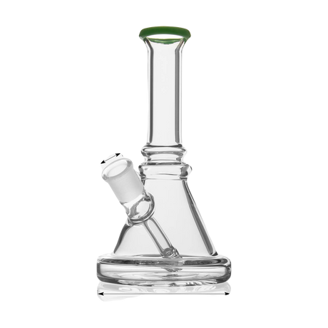 PILOT DIARY 7'' Glass Beaker Base Bong with measurements - Front View