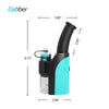 Waxmaid 6.73'' Electric Dab Rig in Black and Blue with Disc Percolator - Side View