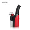 Waxmaid 6.73'' Electric Dab Rig in Black and Red, Side View with Disc Percolator and Glass Detail
