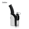 Waxmaid 6.73'' Electric Dab Rig in Black White, Silicone & Glass Design with Disc Percolator, Front View