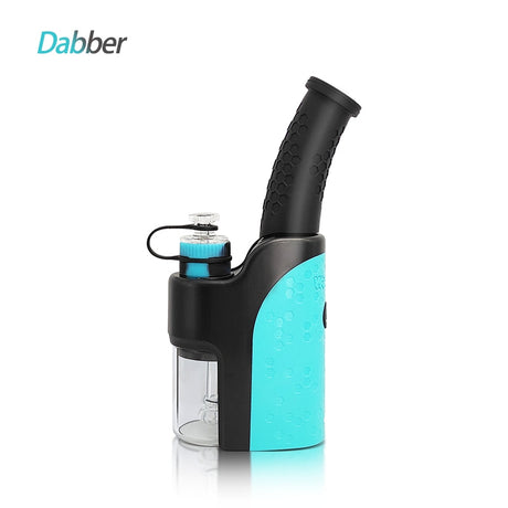 Waxmaid 6.73'' Electric Dab Rig in Black and Blue with Glass Percolator and Silicone Body