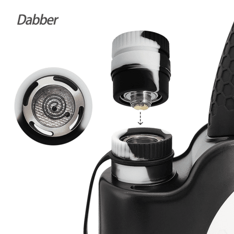 Waxmaid 6.73'' Electric Dab Rig in Black with Disc Percolator and Battery Power