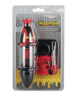 Waxmaid Silicone Nectar Straw Kit with assorted colors and storage container, front view packaging