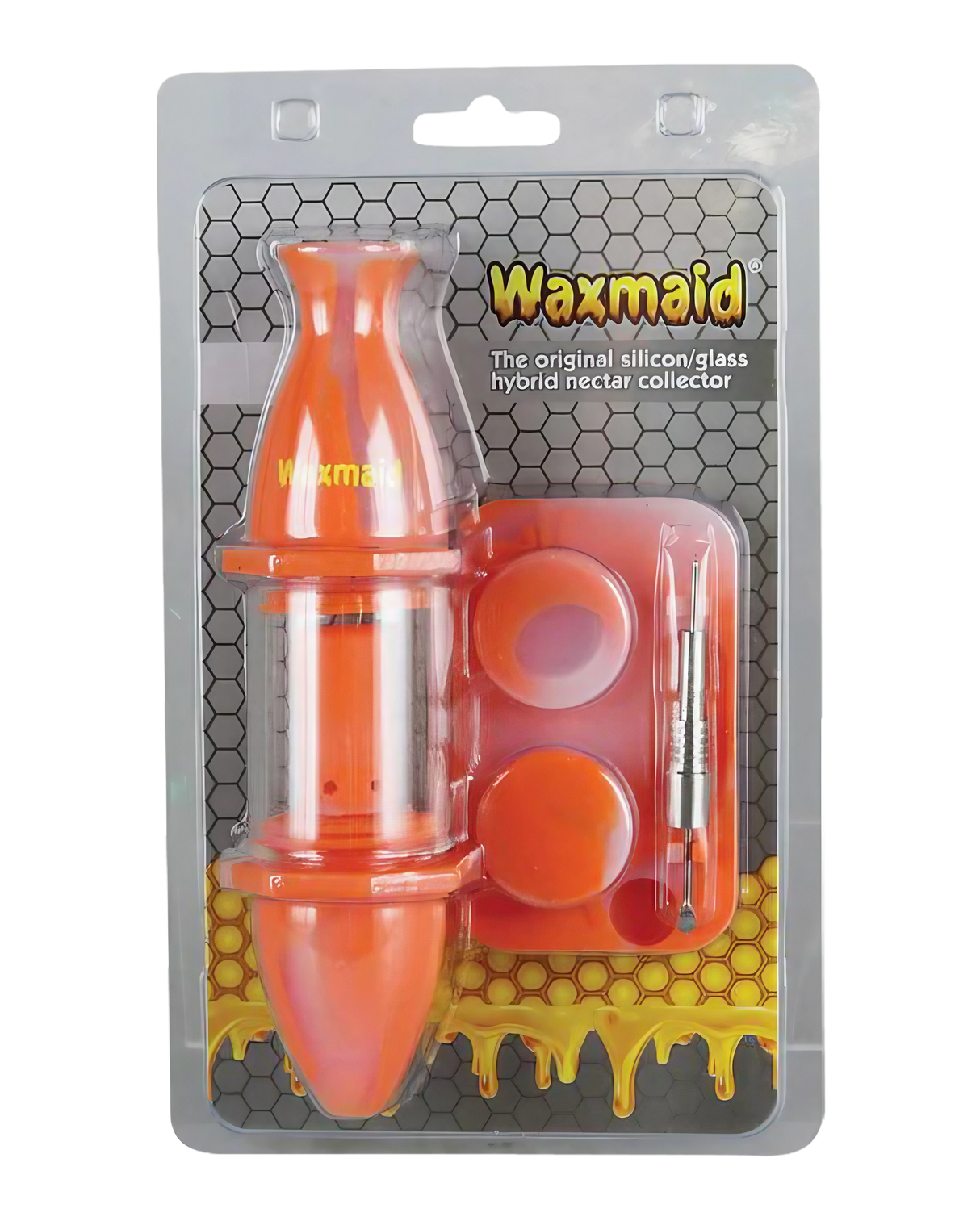 Waxmaid Silicone Nectar Straw Kit in Assorted Colors with Glass Container and Dab Tool