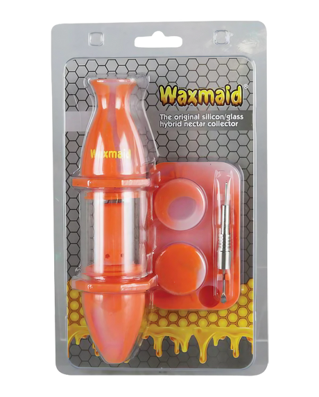 Waxmaid Silicone Nectar Straw Kit in Assorted Colors with Glass Container and Dab Tool