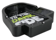 Black polyresin 'Welcome to the Dank Side' ashtray, top view on a seamless white background
