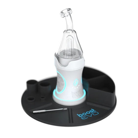 Dr Dabber Boost Evo Silicone Mat with E-Rig and Accessories on White Background