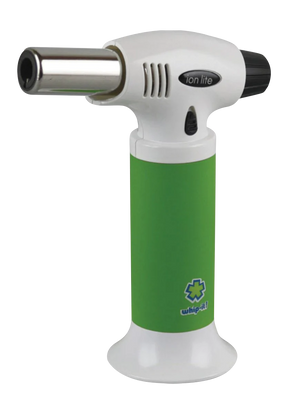 Whip-it! Ion Lite Torch Lighter in Green, Compact and Portable for Dab Rigs, Front View