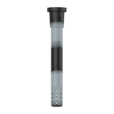 White Rhino Adjustable Silicone Downstem in Black, Portable Design, Front View for Bongs