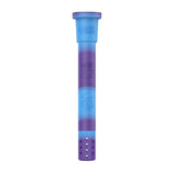 White Rhino Adjustable Silicone Downstem in Blue to Purple Gradient, Portable Design, Front View