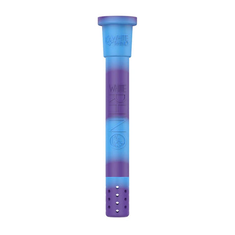 White Rhino Adjustable Silicone Downstem in Blue to Purple Gradient, Portable Design, Front View