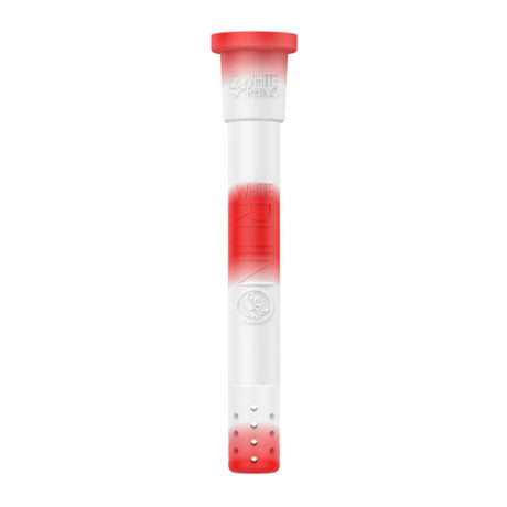 White Rhino Adjustable Silicone Downstem in Red and White, Portable Design for Bongs