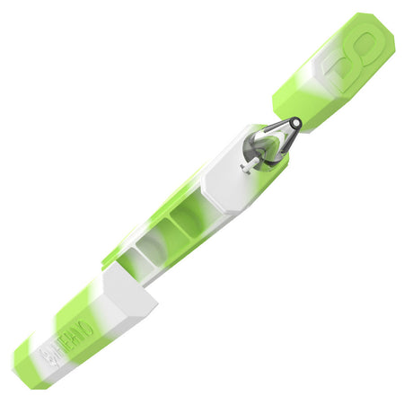 White Rhino Dab Out Silicone Dab Kit in Glow in the Dark variant, compact design with built-in storage