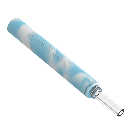 White Rhino Dabtainer Silicone Straw & Storage | 5.25" | Glow Assortment | 49ct Display