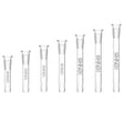 White Rhino Glass Downstems display with various sizes for bongs, clear borosilicate glass, 19/14mm