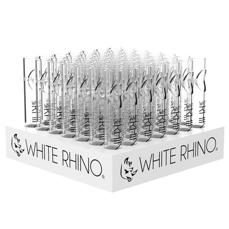White Rhino Glass Steam Roller 5" hand pipes, clear borosilicate glass, compact design, front view