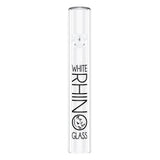 White Rhino Glass Steam Roller - Clear 5" Hand Pipe Front View for Dry Herbs