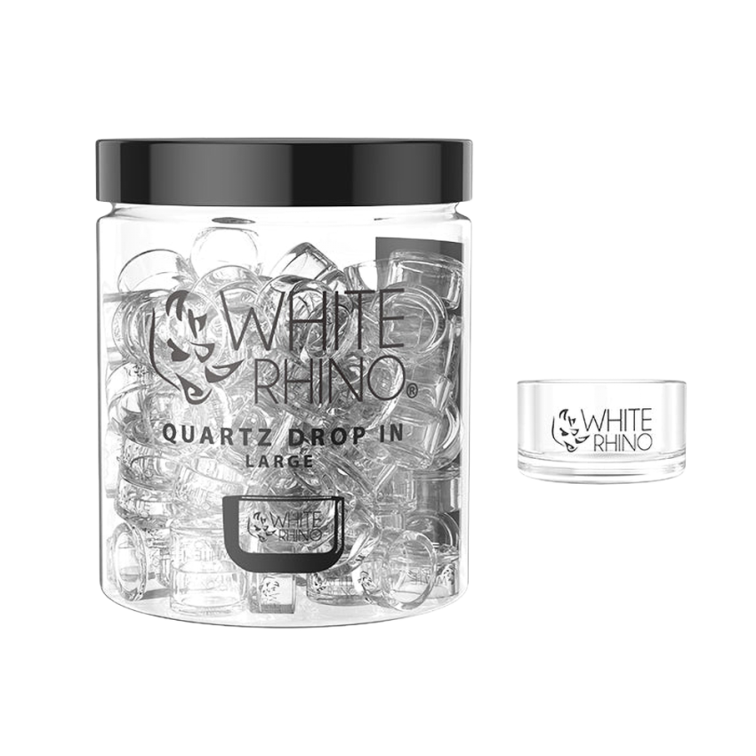 White Rhino Quartz Drop In Dish | 50ct Jar