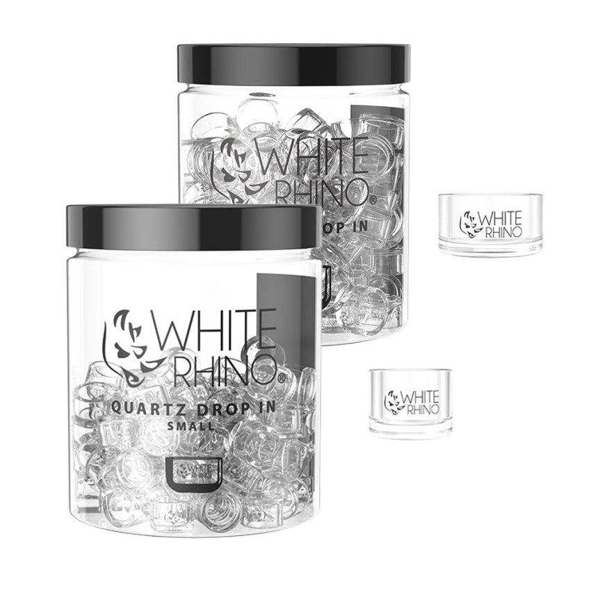White Rhino Quartz Drop In Dish | 50ct Jar