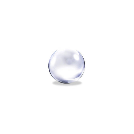White Rhino 6mm Glass Terp Pearl in Blue, Compact Design for Dab Rigs - Front View