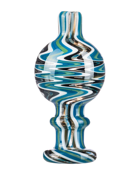 Borosilicate Glass Wig Wag Bubble Carb Cap for Dab Rigs, 2.5" Height, Front View