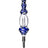 9" Wig Wag Glass Nectar Collector with Blue Swirls, Titanium Tip, Front View