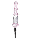 Valiant Distribution Wig Wag Glass Nectar Collector, 9" Pink, Portable Dab Straw with Titanium Tip