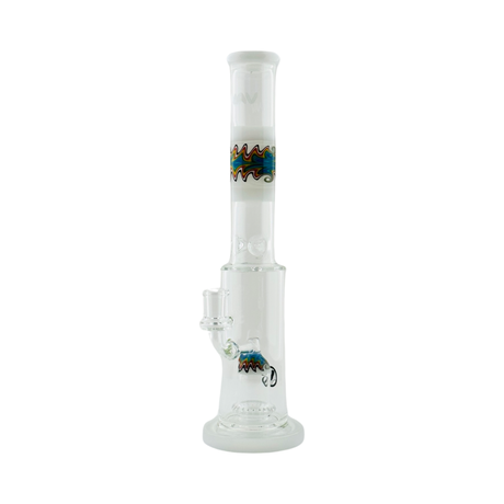 MAV Glass Wig Wag Reversal UFO Dome Straight Bong Front View on Seamless White Background
