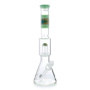 MAV Glass Wig Wag Reversal UFO Wide Beaker Bong - Front View on White Background