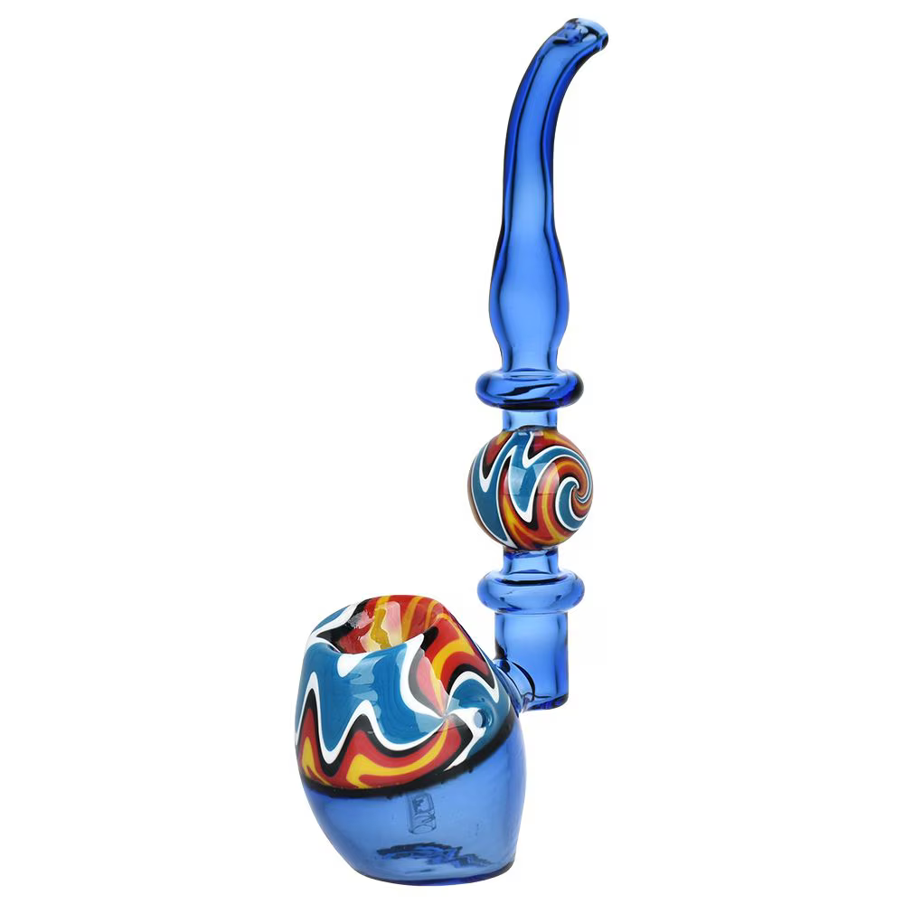 Wig Wag Straight Sherlock Glass Bubbler | 7" | Assorted Colors | 2ct Box