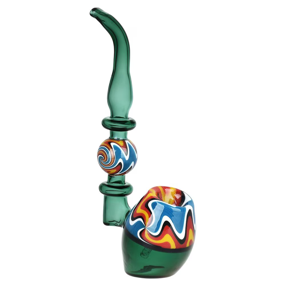 Wig Wag Straight Sherlock Glass Bubbler | 7" | Assorted Colors | 2ct Box