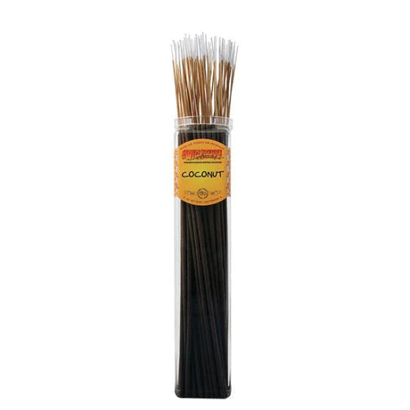 Bundle of 50 Wild Berry Biggies Incense Sticks in Coconut scent, front view on white background