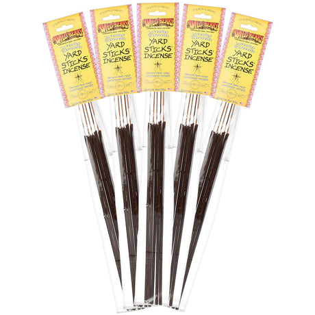 Wild Berry Citronella Incense Yard Sticks 19" 5-pack display on white background