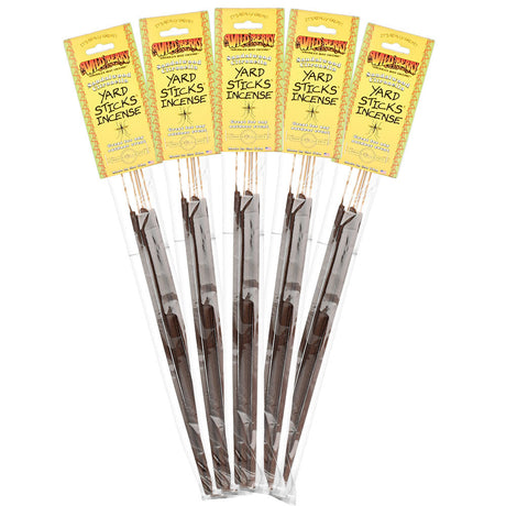 Wild Berry Citronella Yard Sticks, 19-inch 5-pack, displayed in 12pc set with Sandalwood scent