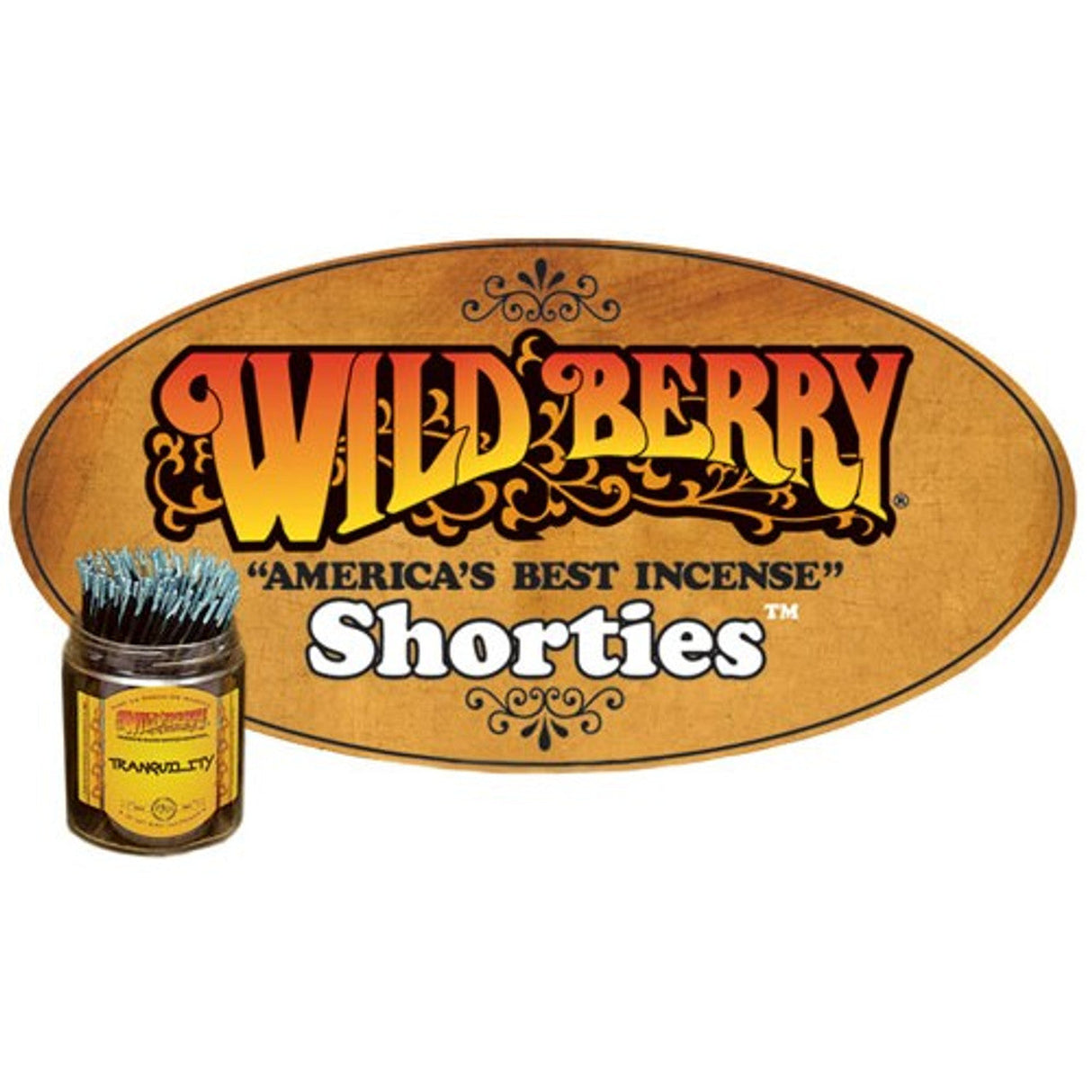 Wild Berry Shorties Incense Bundle of 100, compact 4" sticks in assorted colors, USA-made