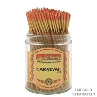 Wild Berry Incense Shorties Bundle of 100 in Jar, Carnival Scent, 4" Sticks
