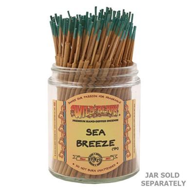 Wild Berry Incense Shorties bundle of 100 in 'Sea Breeze' scent, displayed in a clear jar