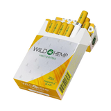 Wild Hemp CBD Hempettes Carton, 10 Pack, Pineapple Blaze, angled view on white background