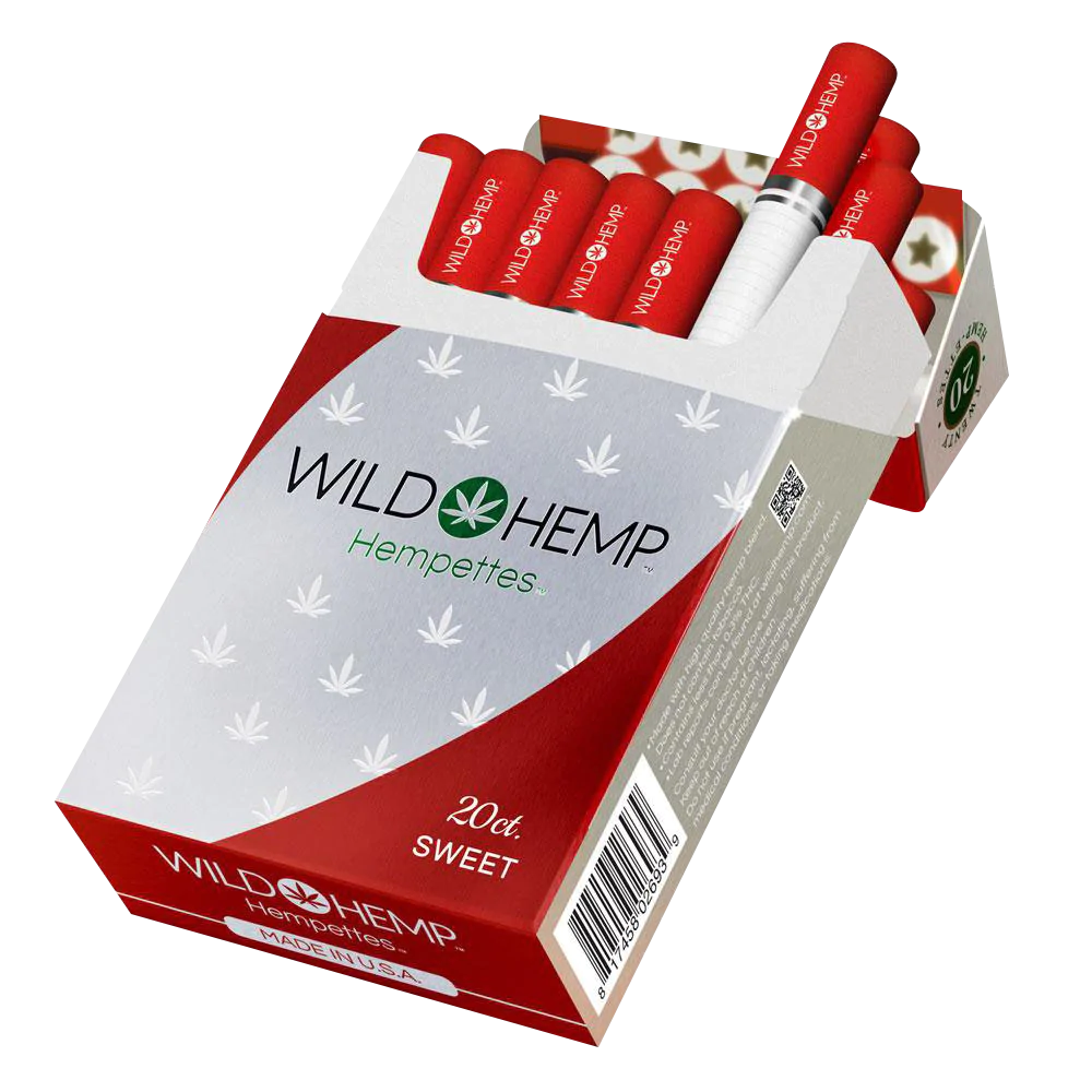 Wild Hemp CBD Hempettes Carton, 10 Pack of Sweet flavor, portable design, made in USA