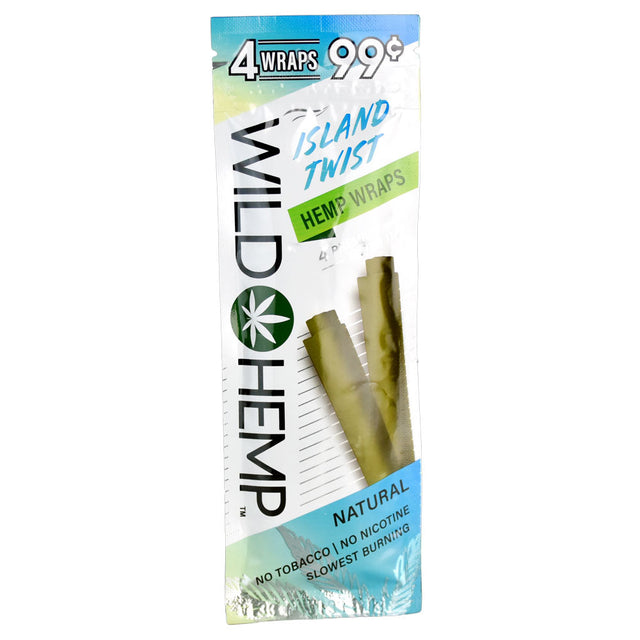 Wild Hemp Hemp Wraps Island Twist variant, organic hemp rolling papers, front view