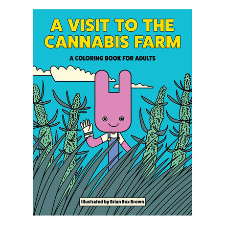 Wood Rocket Adult Coloring Book - 'A Visit To The Hemp Farm' Front Cover